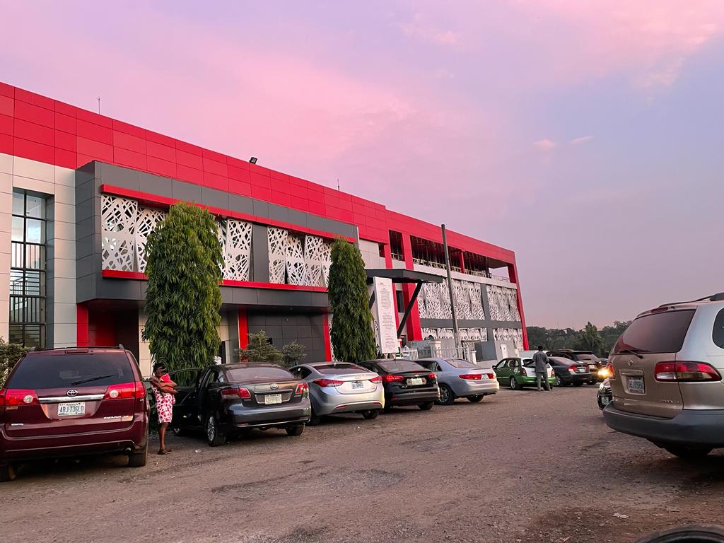 The Limi Hospital at dusk, Central Business District, Abuja