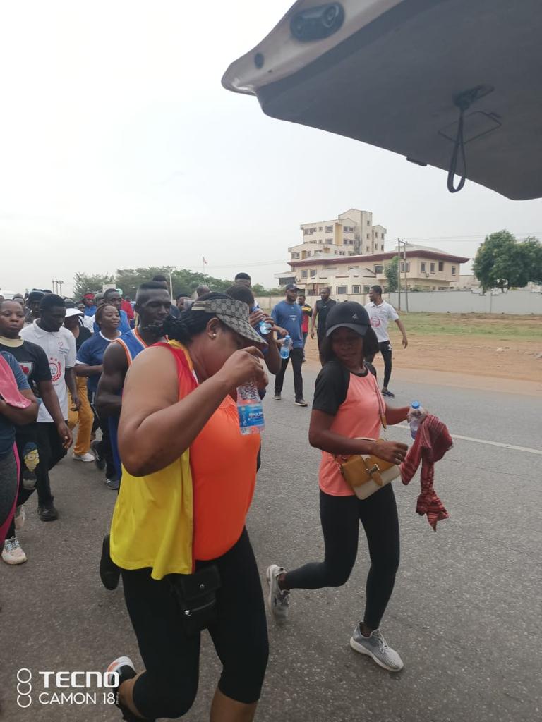 Free health checks being taken at the Abuja Health Walk